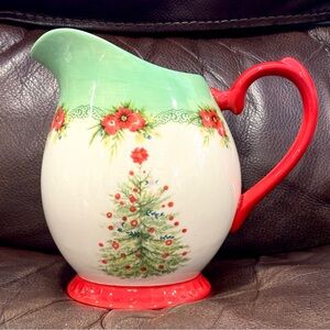 Pioneer Woman Garland Collection 92oz Ceramic Holiday Pitcher
